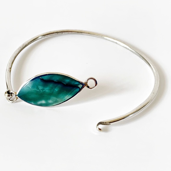 Alpaca Mexico Silver bangle bracelet - Picture 3 of 4